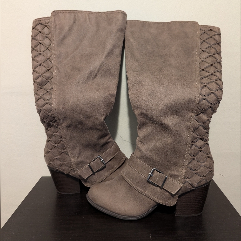 Wide Calf Size 10 Brown Tall Boots Fergalicious Larissa